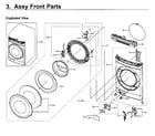 Samsung WV55M9600AW/A5-00 front parts diagram