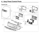Samsung WV55M9600AW/A5-00 control panel diagram