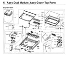 Samsung WV55M9600AW/A5-00 dual module cover parts diagram