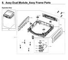 Samsung WV55M9600AW/A5-00 dual module frame parts diagram