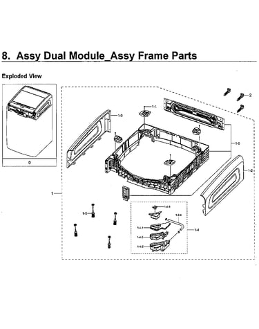 Dual module frame parts