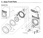 Samsung WV55M9600AW/A5-01 front parts diagram