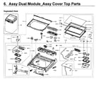 Samsung WV55M9600AW/A5-01 dual module cover parts diagram