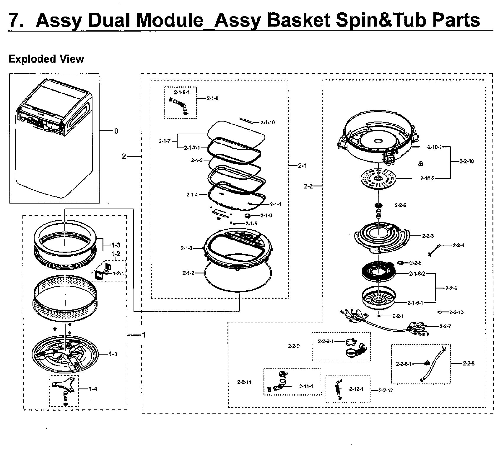 Dual module basket parts