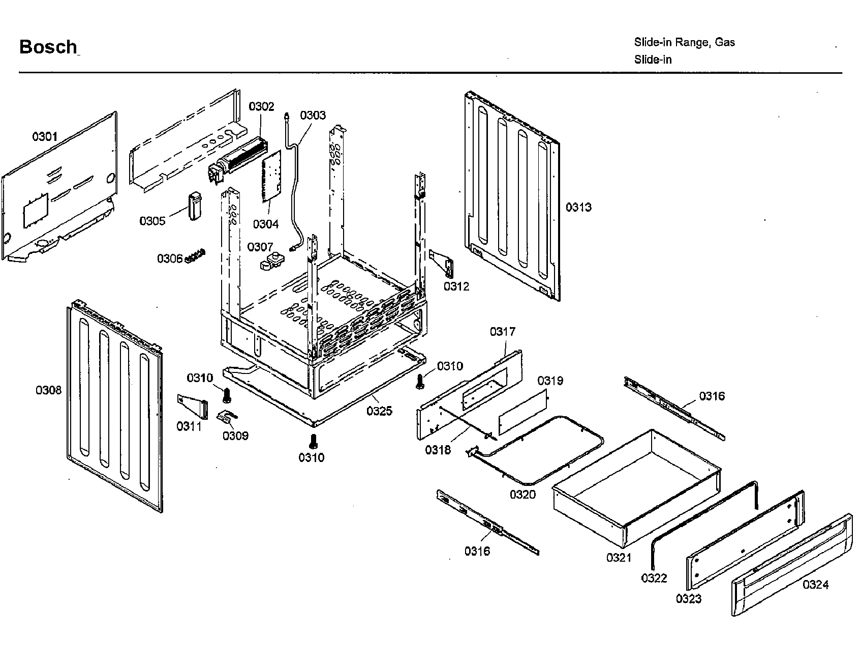 Frame and drawer