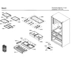 Bosch B21CL80SNS/02 shelf & drawer asy diagram