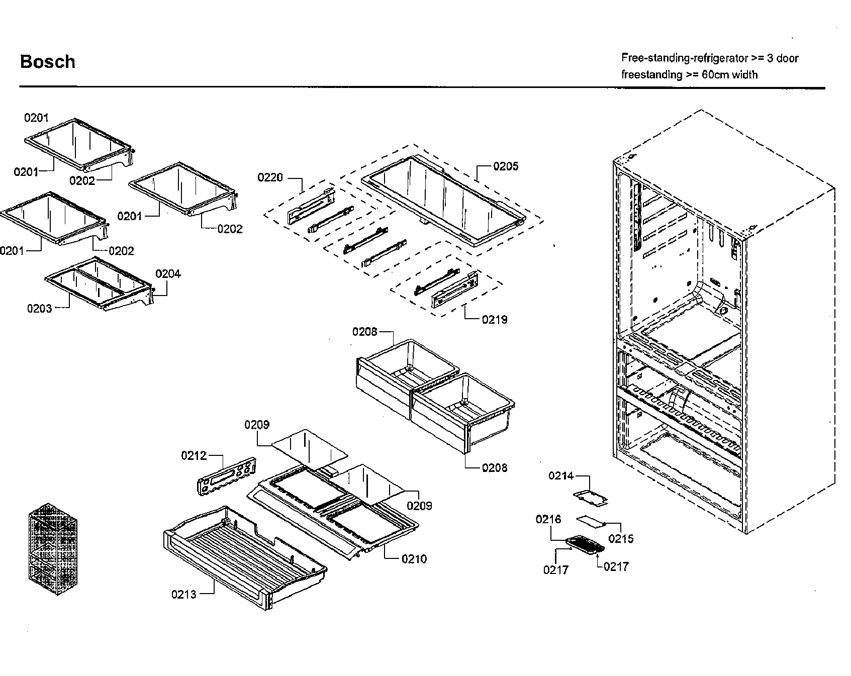 Shelf & drawer asy