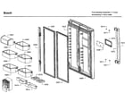 Bosch B21CL80SNS/02 door & shelf asy diagram