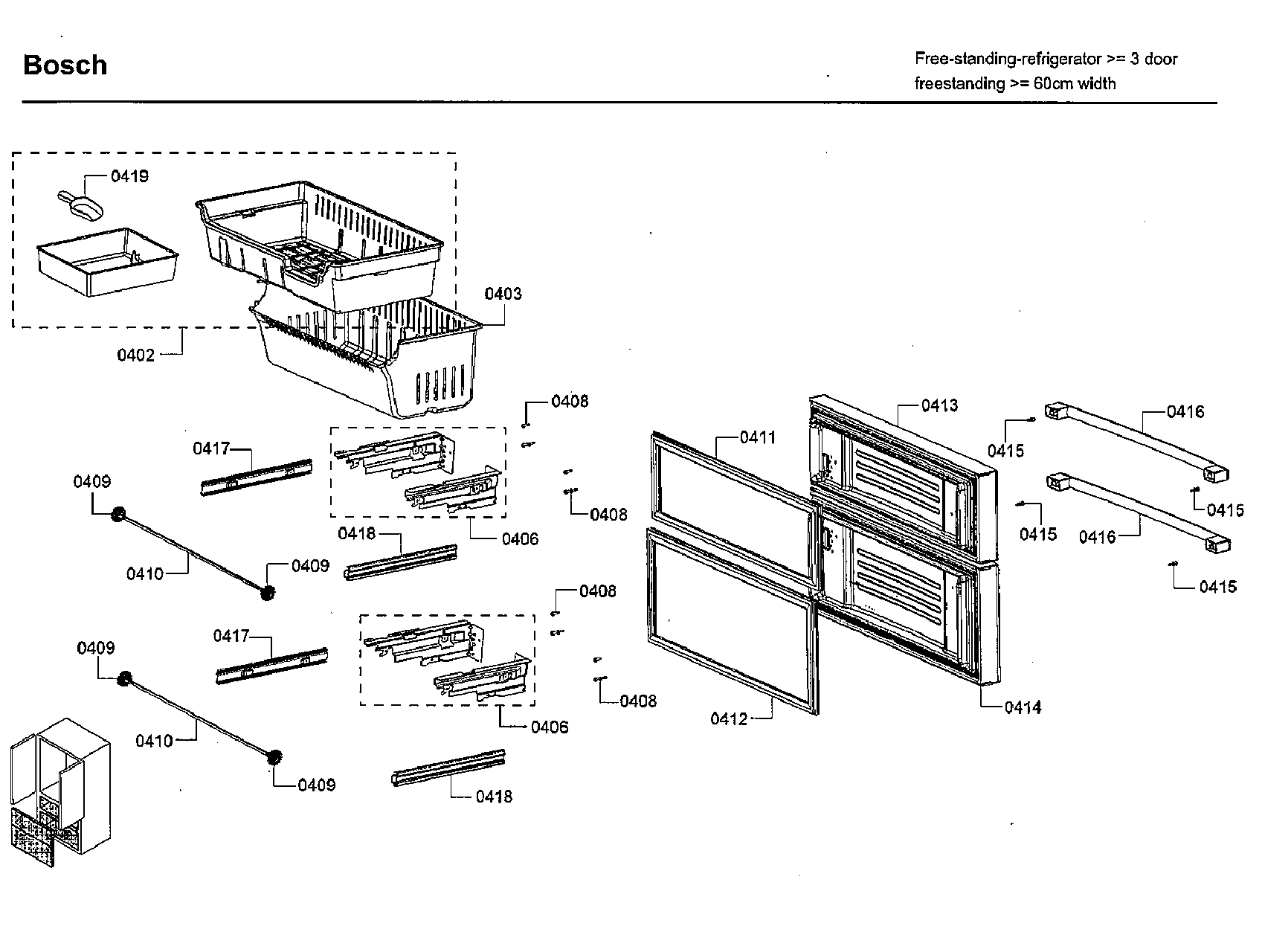 Freezer drawer asy