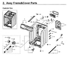 Samsung WF45M5100AW/A5-00 frame & cover parts diagram
