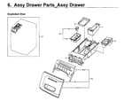 Samsung WF45M5100AW/A5-00 drawer asy diagram
