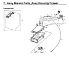 Samsung WF45M5100AW/A5-00 housing-drawer diagram