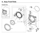 Samsung WF45M5100AW/A5-11 front parts diagram