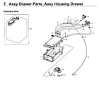 Samsung WF45M5100AW/A5-11 housing-drawer diagram