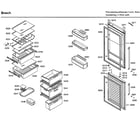 Bosch B11CB50SSS/10 door & drawer asy diagram