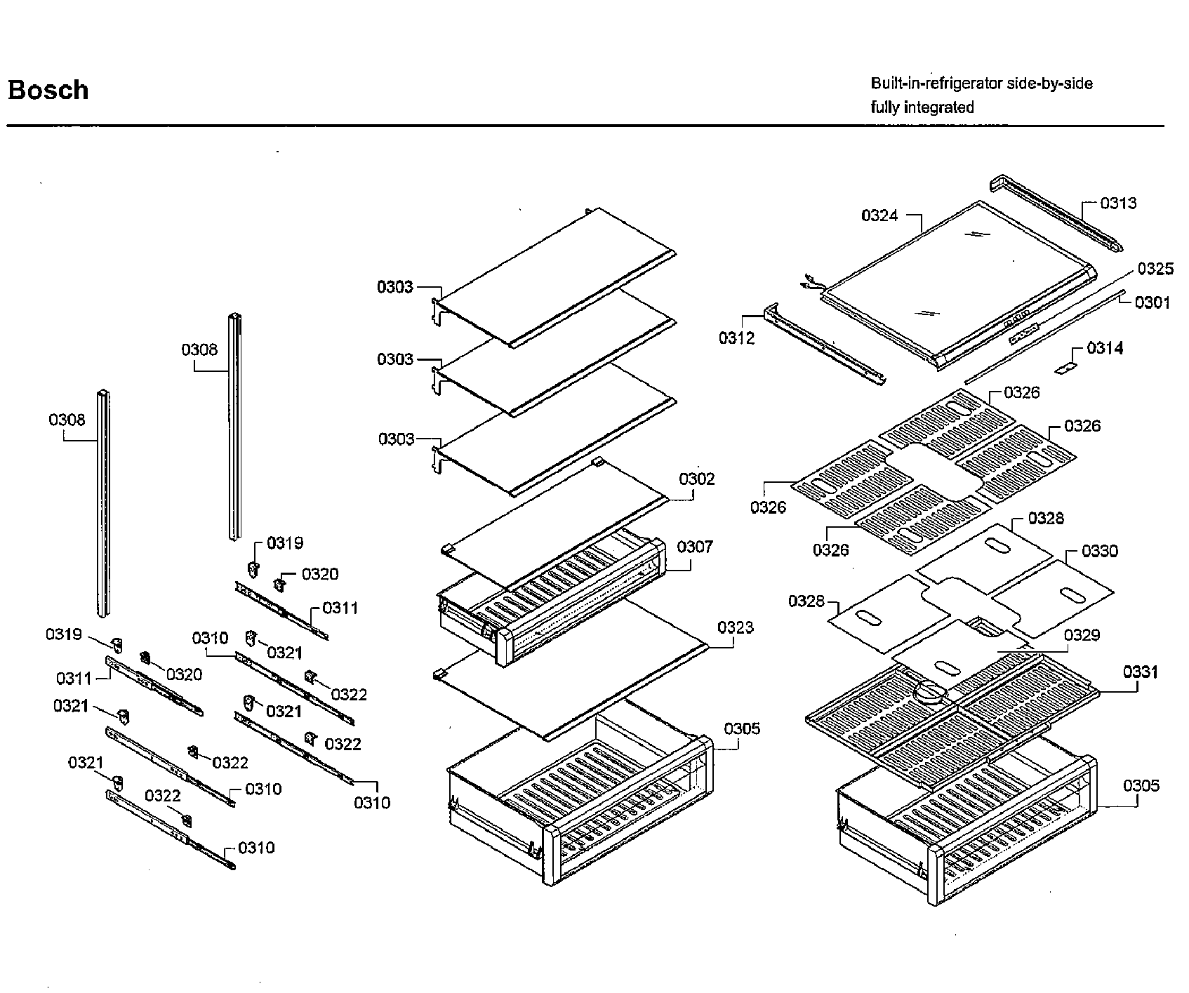 Drawer & shelf