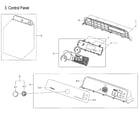 Samsung DVE50M7450P/A3-00 control panel diagram