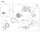 Samsung DVE50M7450P/A3-00 motor duct diagram