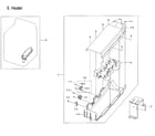 Samsung DVE50M7450P/A3-00 duct heater diagram