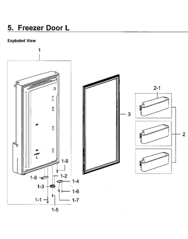 Freezer door lt