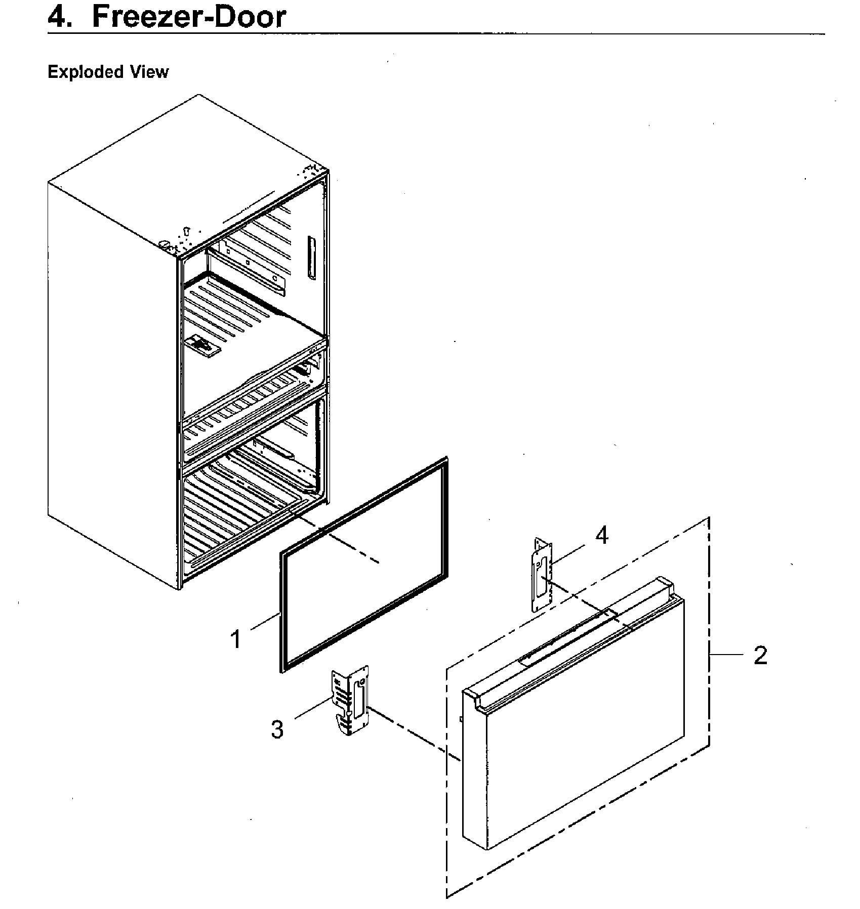 Freezer door