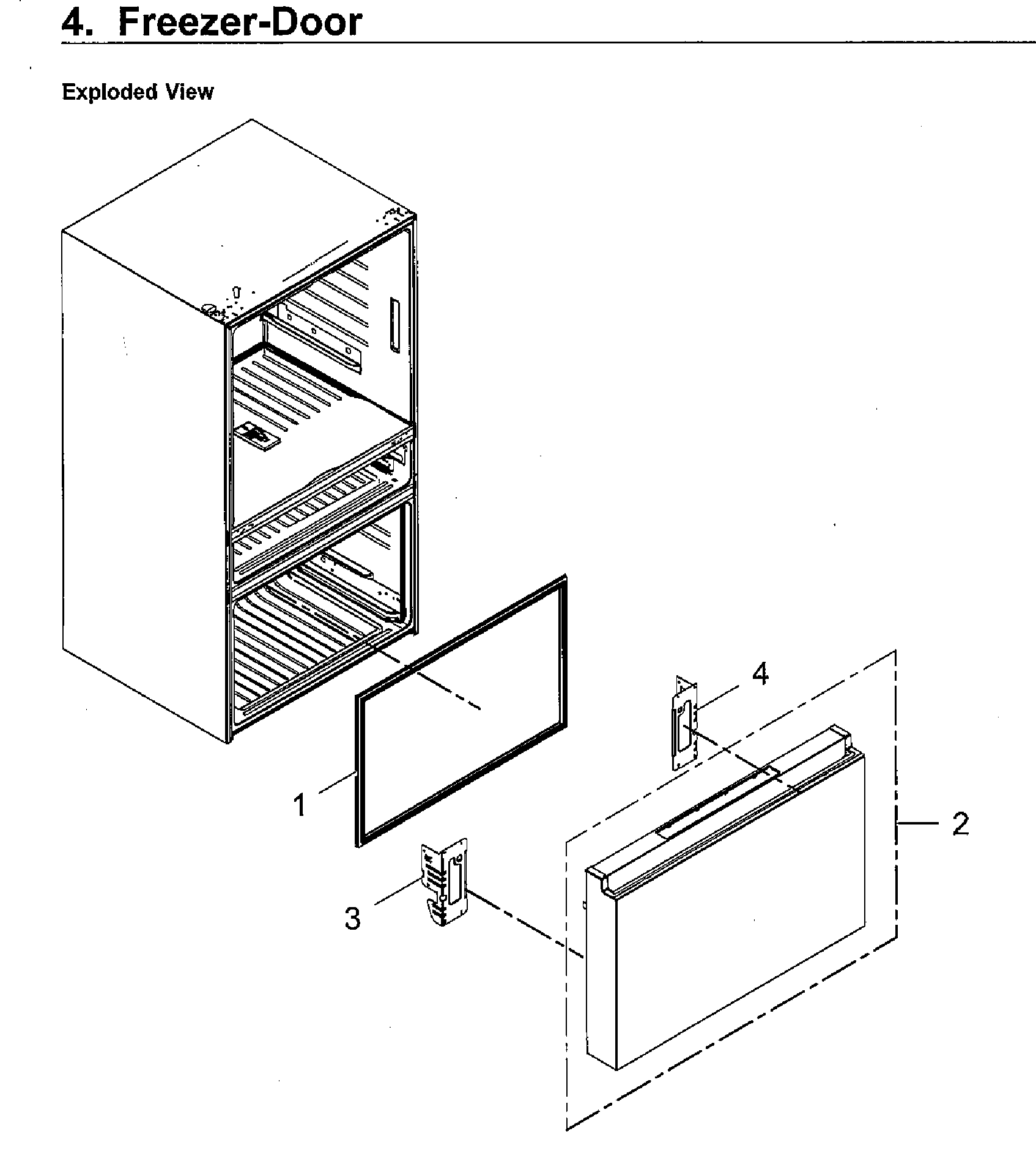 Freezer door
