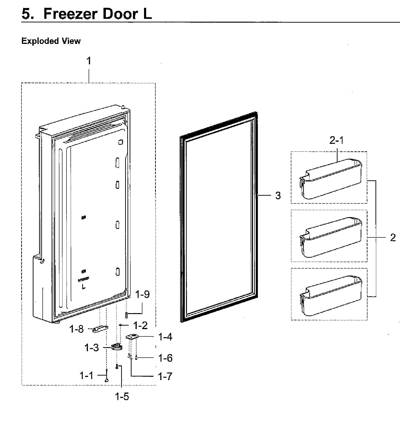 Freezer door lt
