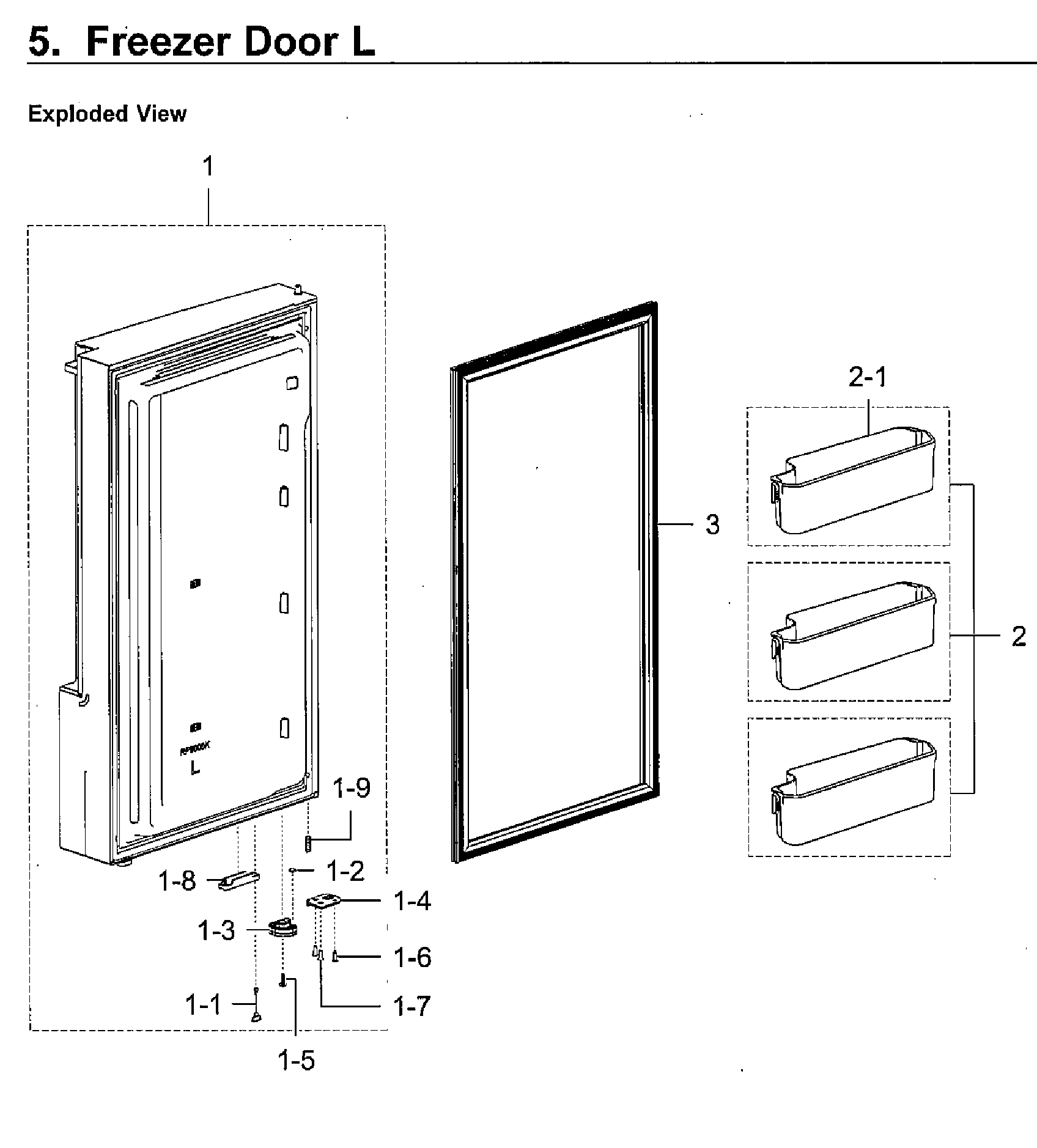 Freezer door lt
