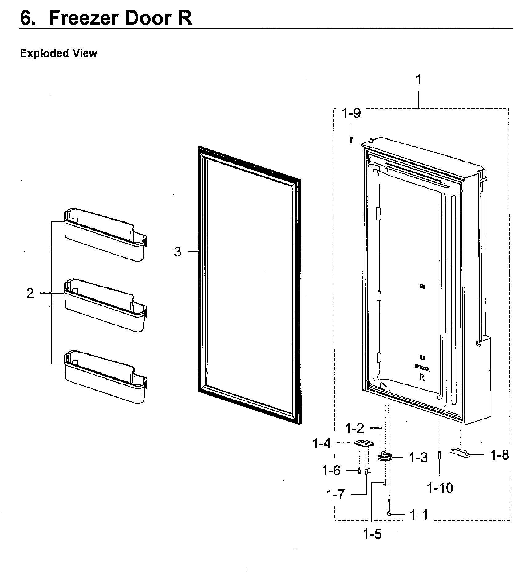 Freezer door rt