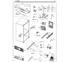 Samsung RF261BEAESG/AA-00 cabinet diagram