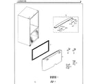 Samsung RF261BEAESG/AA-00 freezer door diagram