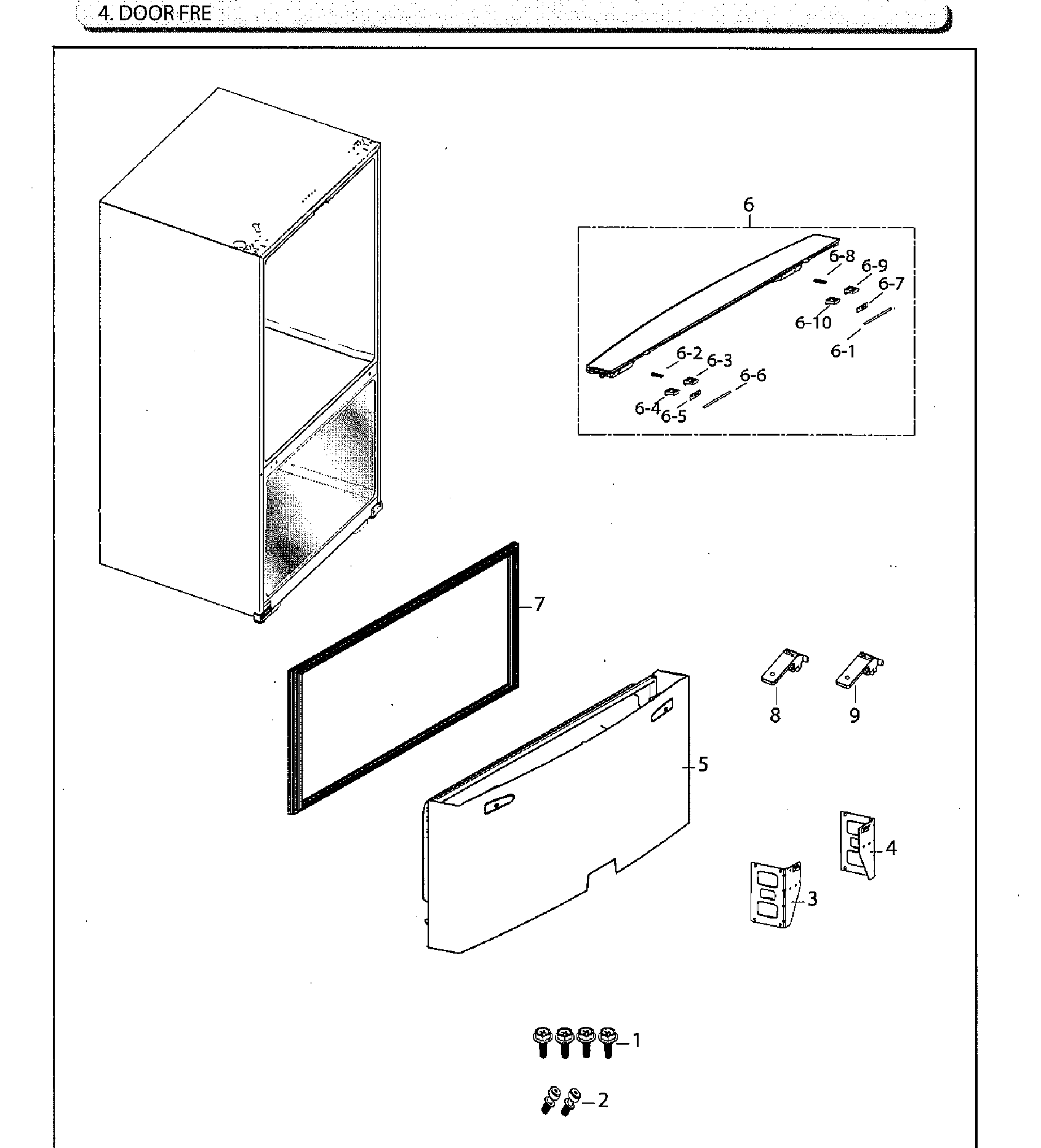 Freezer door