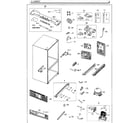 Samsung RF261BEAESG/AA-02 cabinet diagram