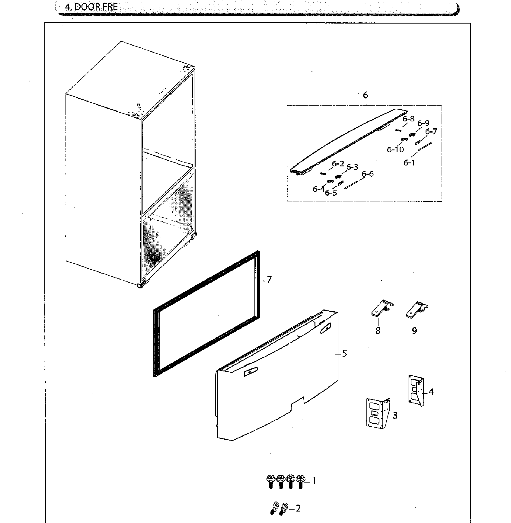 Freezer door