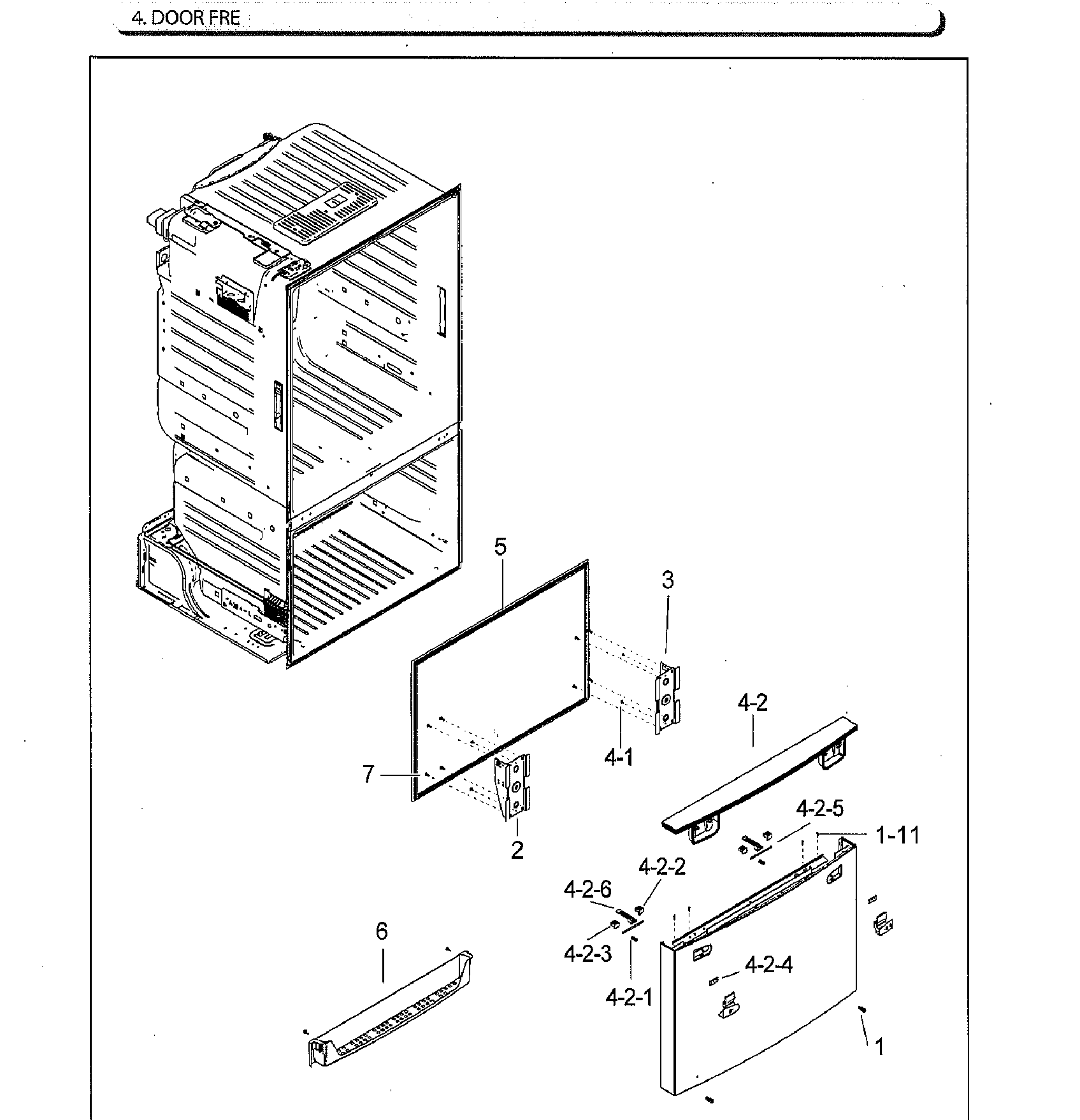Freezer door