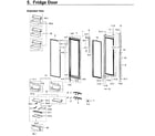 Samsung RH22H9010SG/AA-00 fridge door diagram