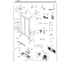 Samsung RS25H5111BC/AA-02 cabinet diagram