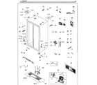 Samsung RS25H5111SR/AA-02 cabinet diagram