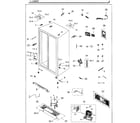 Samsung RS25H5111WW/AA-02 cabinet diagram