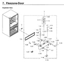 Samsung RF30KMEDBSR/AA-03 flexzone door diagram