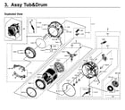 Samsung WF45M5500AZ/A5-00 drum diagram
