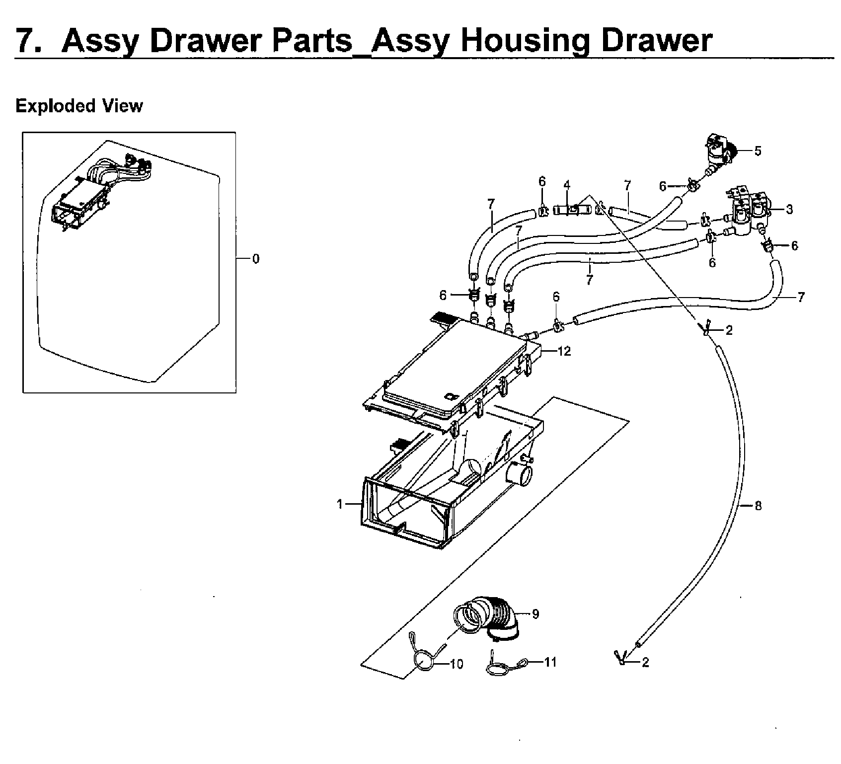 Drawer housing