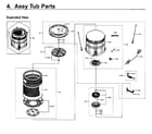 Samsung WA52M8650AW/A4-00 tub assy diagram