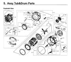Samsung WV60M9900AV/A5-01 drum assy diagram