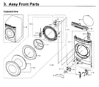 Samsung WV60M9900AW/A5-01 front assy diagram