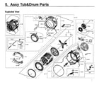 Samsung WV60M9900AW/A5-01 drum assy diagram