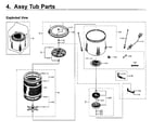 Samsung WA50M7450AP/A4-00 tub asy diagram