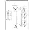 Samsung RS25H5111SG/AA-01 door right diagram