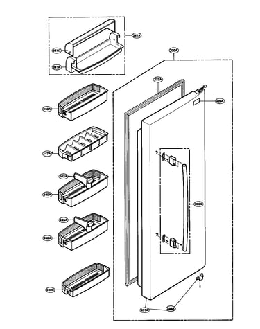 Refrigerator door parts