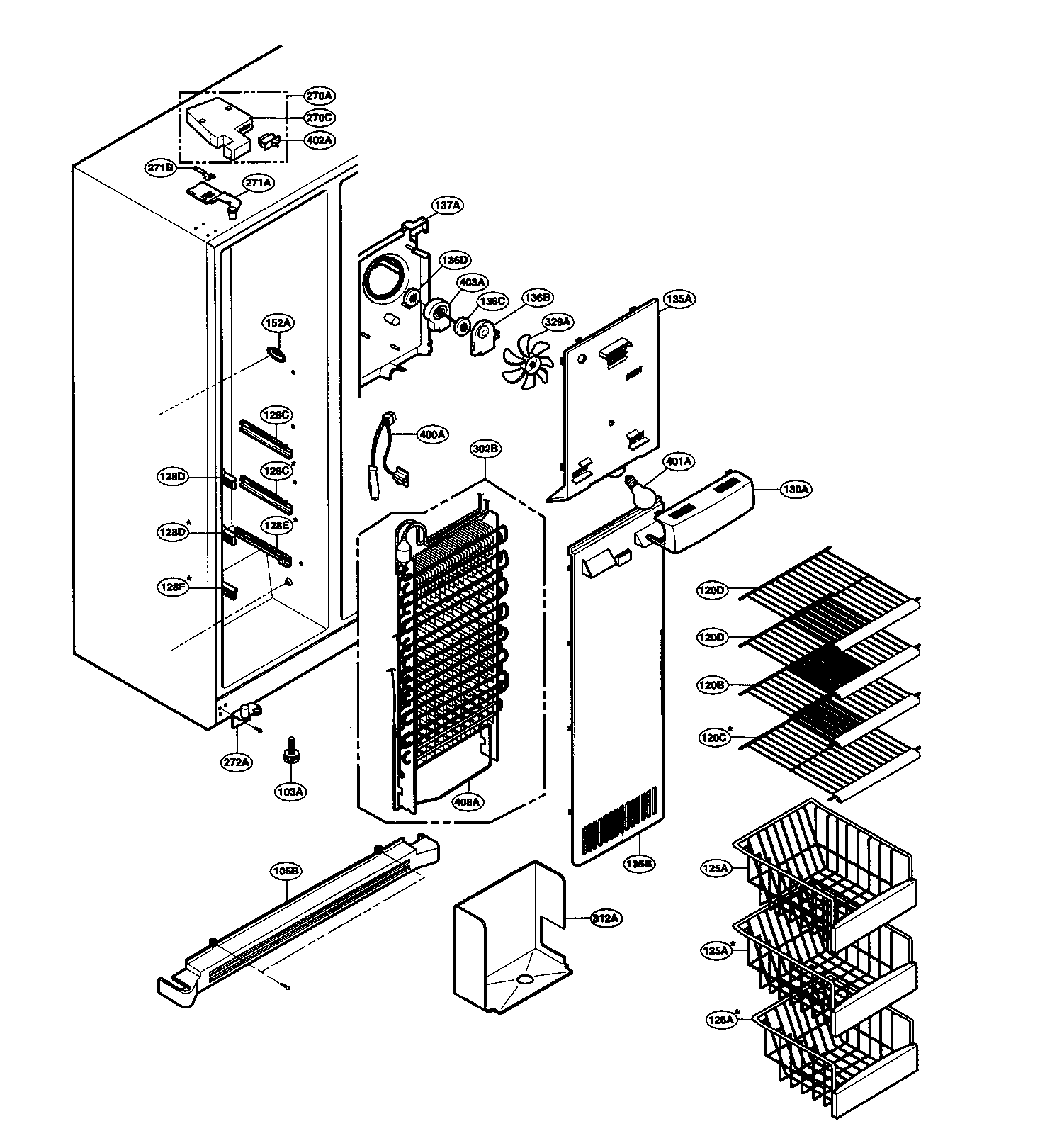 Refrigerator compartment 1